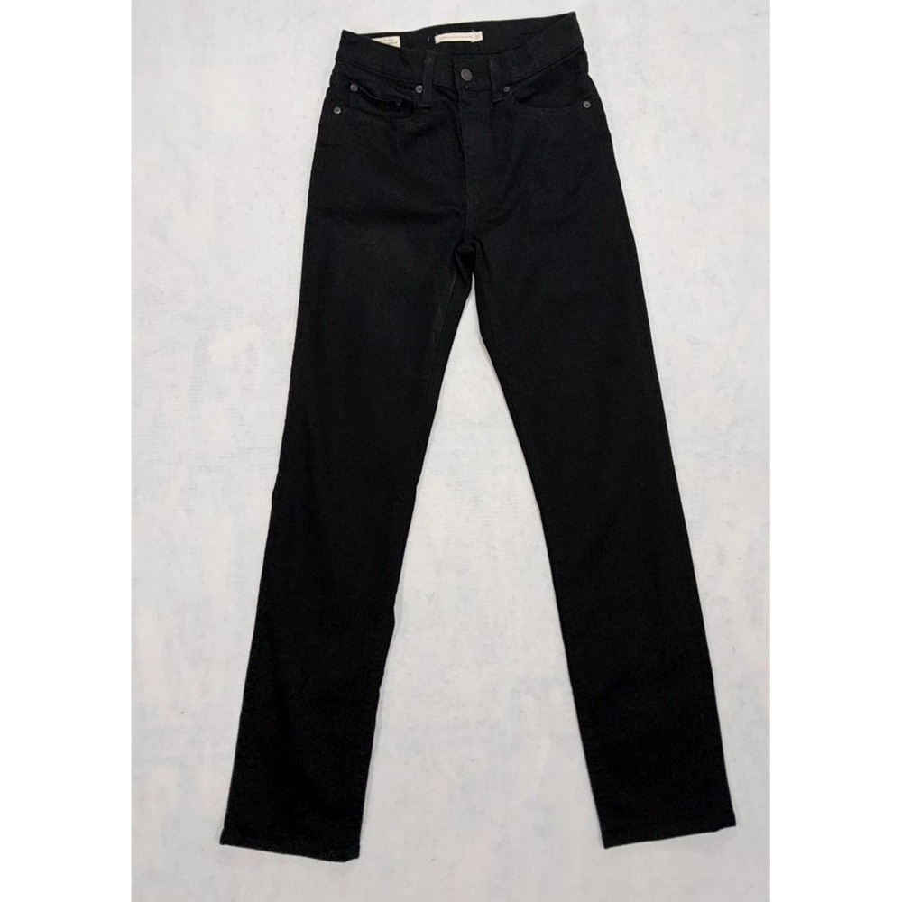 Levis Premium 724 Jeans Womens Sz 27 X 31 New High Rise Straight Black Stretch